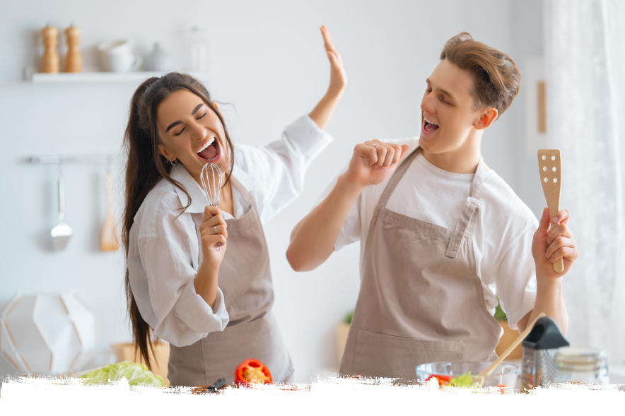 cooking together