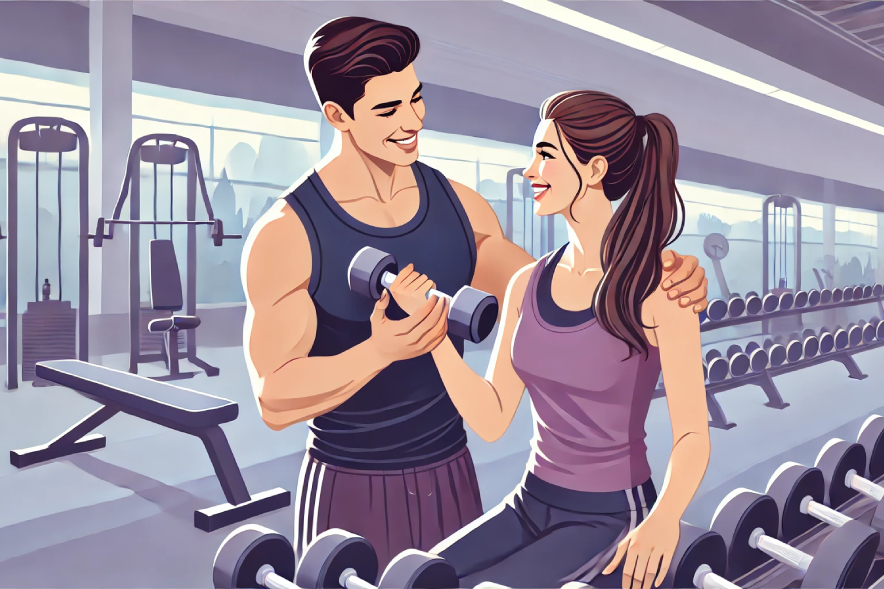 gym flirting crush